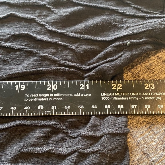 Horny Toad Black Button-Up Cardigan with Scarf Collar. Raised Pattern. Size L. - Picture 8 of 12